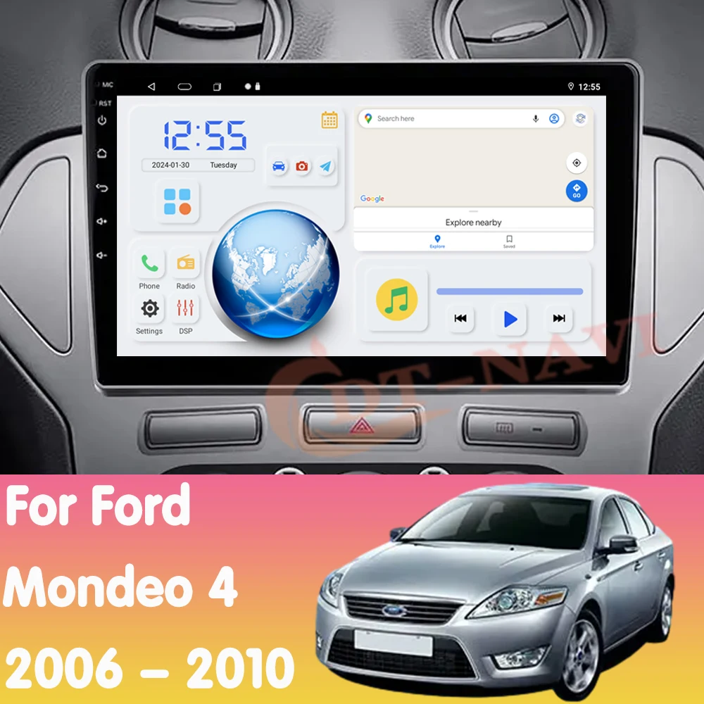 Android 14 Car Radio For Ford Mondeo 4 2006 - 2010 Multimidia Video Player Navigation Carplay WIFI NO 2Din DVD 4G WIFI Head Unit