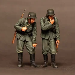 1/35 WWII Soldier Model Set - Military Theme, Handmade, Unassembled & Painted