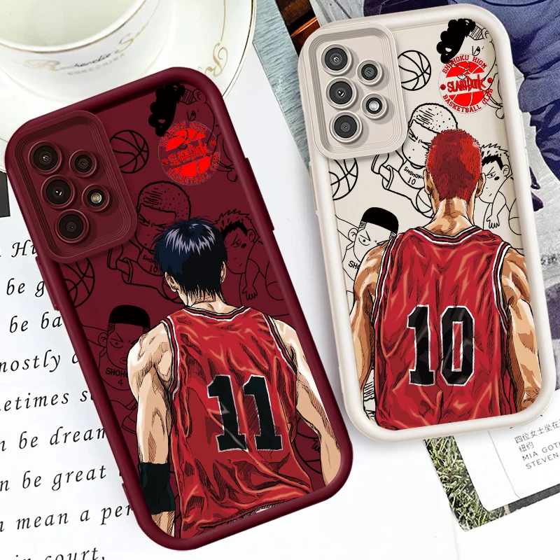 Comics Slams Dunks Luxury Art For Samsung A73 A71 A54 A53 A52 A51 A33 A32 A21S A14 A13 A12 A03 A04 A05 5G Eye Ladder Cover