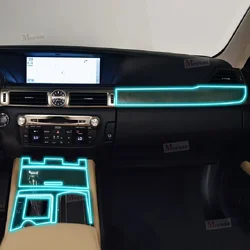 For Lexus GS 350 450h 2012-2023 Gearbox Panel Navigation Screen Automotive Interior TPU Protective Film Anti-Scratch Sticker