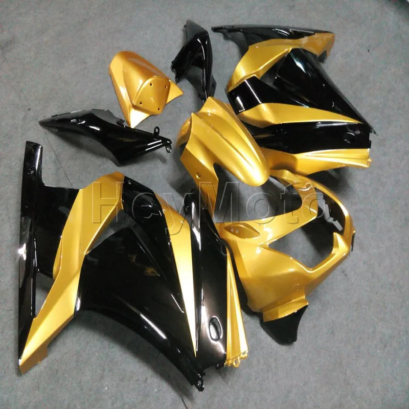 injection Fairings kit for ZX250R EX250 2008 2009 2010 2011 gold EX 250 08 09 10 11 12 ABS Plastic Bodywork Set