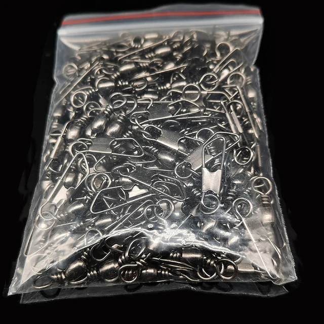 50 sztuk/partia złącze wędkarskie Pin łożysko obrotowe obrotowe zatrzask haczyk wędkarski złącze przynęty sprzęt wędkarski akcesoria Pesca