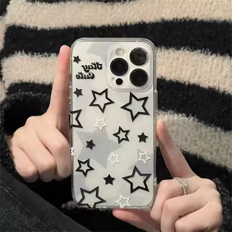Korean Cute Star Case for Infinix Note 30 Pro 30i 12 30 VIP Hot 30 Play 40 Pro Tecno Spark 10 20 Pro POVA 2 3 4 Camon 20 19 30