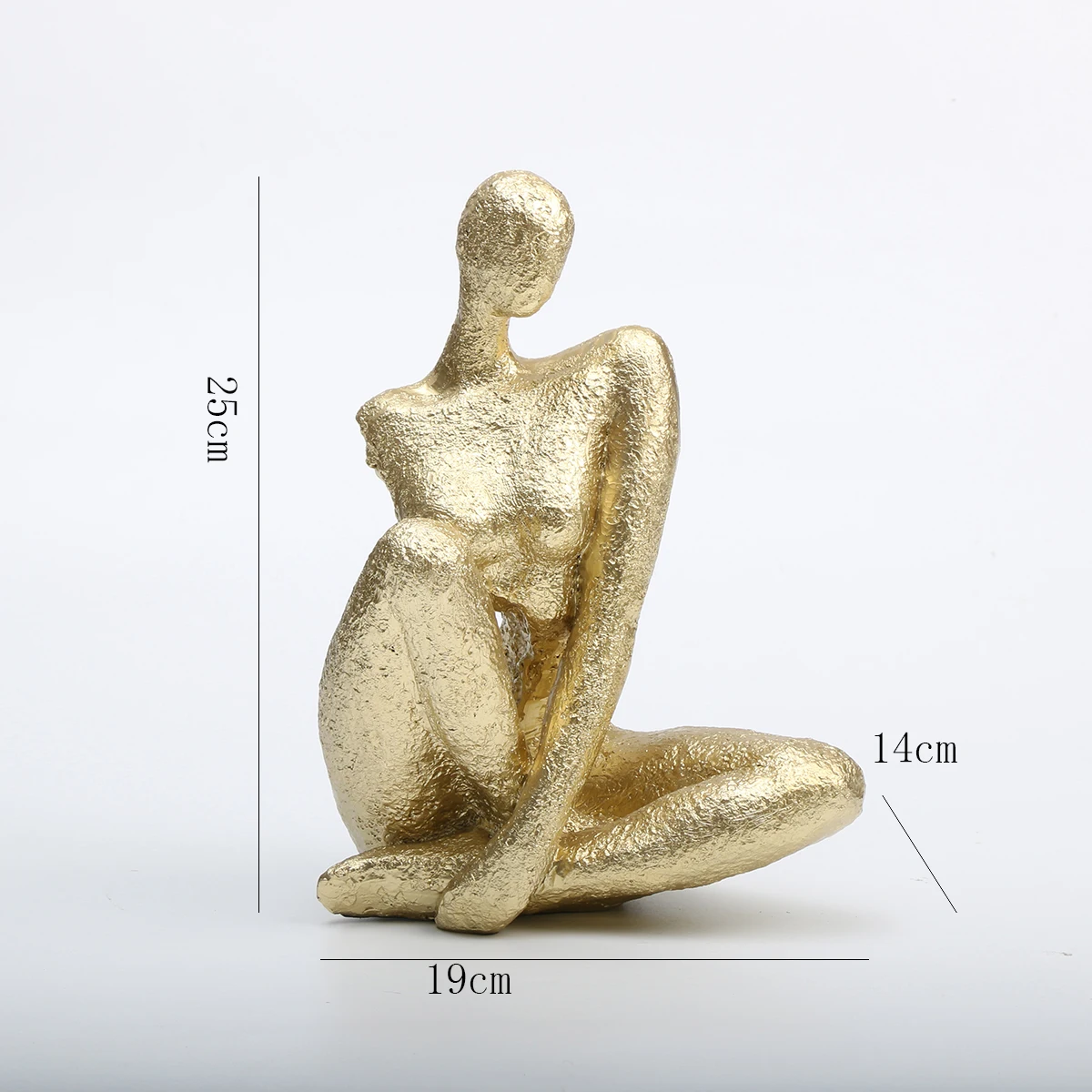 Abstrakte Körperskulptur-Kunst - Goldene Göttin Statue, Kreatives Wohndekor Geschenk – Detail 8