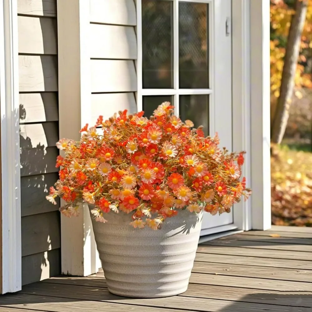 33 cm künstliche Gänseblümchen-Blume, gefälschter Seidenstrauß für Zuhause, Raumdekoration, Party, Garten, Hochzeit, Weihnachtsdekoration, DIY-Kranz-Zubehör – Detail 3