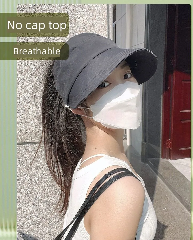 2023 Gentle Vacation Mountaineering Hundreds Of Sun Protection Foldable Cap Female Easy To Carry No Cap Top UPF 50+