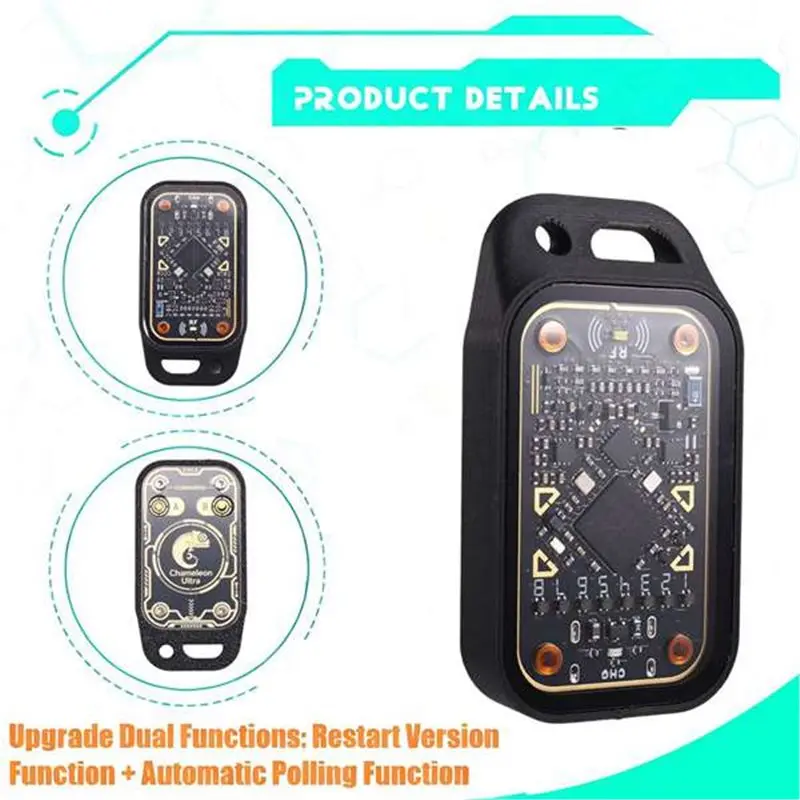 FULL-Chameleon Ultra Plus UID/CUID RFID محاكي البطاقة الذكية 13.56 متر 125 كيلو هرتز IC بطاقة الهوية فك إعادة تعيين + التجديف التلقائي + سلسلة المفاتيح