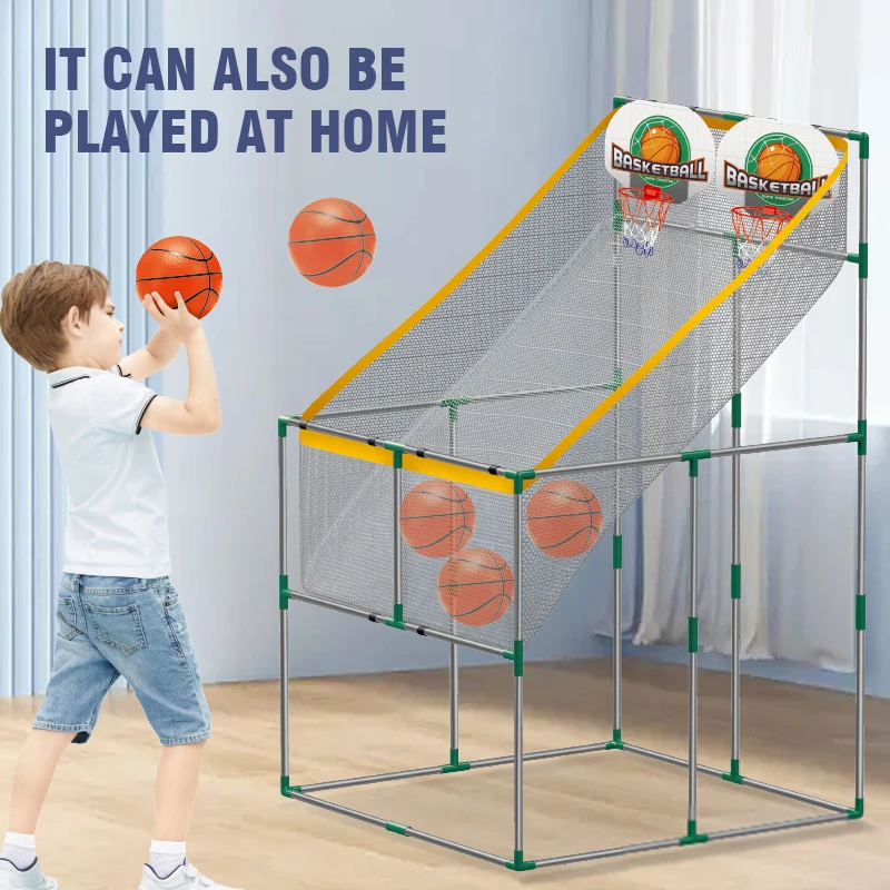 Twee spelers basketbalbord schietmachine Kinderspeelgoed Ouder-kind interactieve sport Fitness competitie schietset