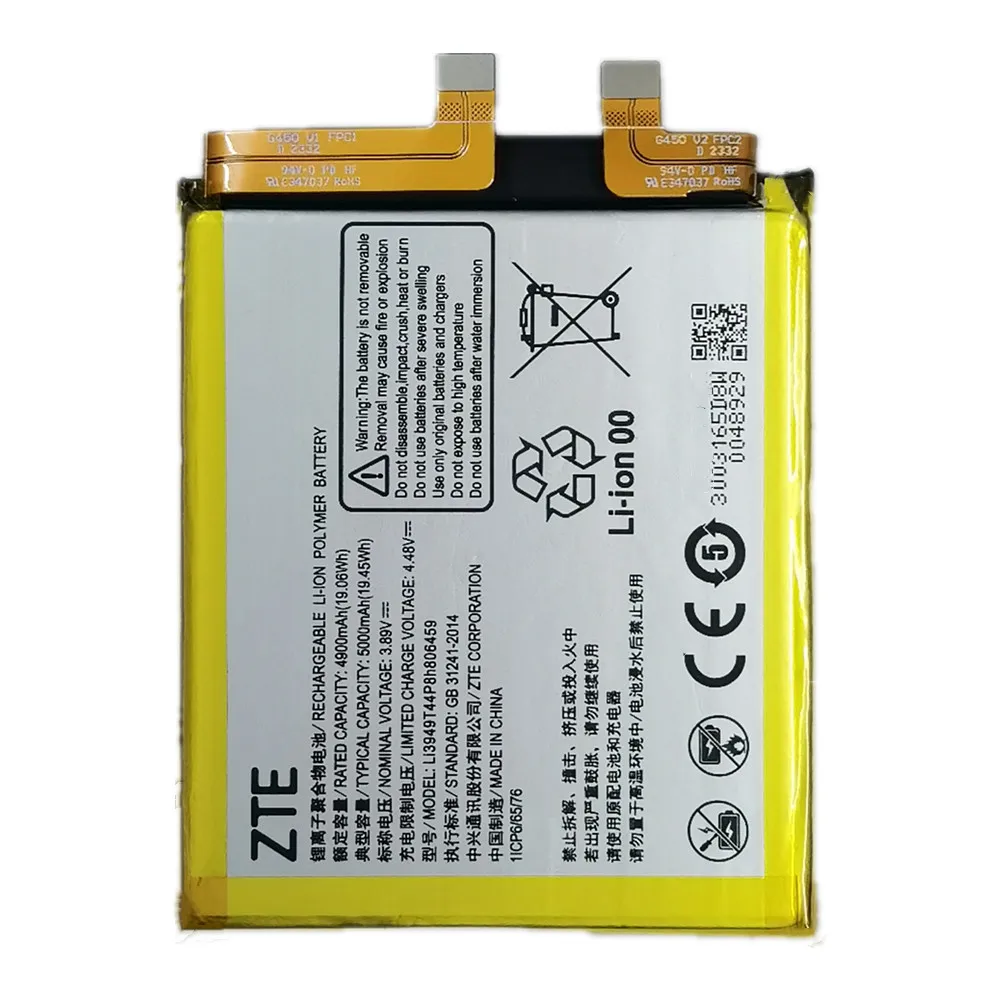 New Original 5000mAh Phone Battery Li3949T44P8h806459 For ZTE Axon 40 Pro /Axon 40 Ultra 5G A2023P A2023PH Batteries +Free Tools