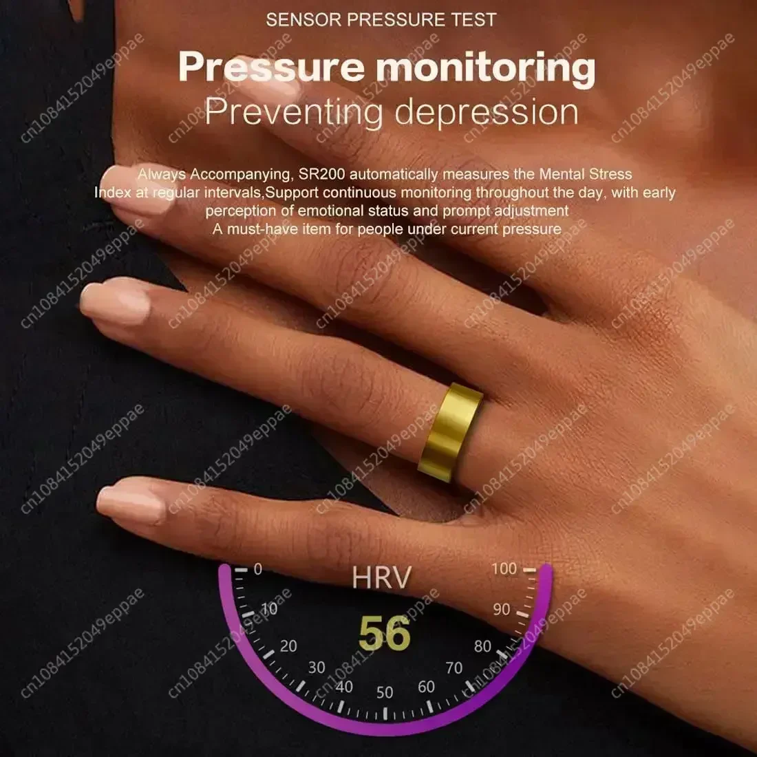 Intelligent Ring Fitness Tracker  B loo d P ressur e O xyge n Ring Waterproof Wireless  Ring Hear t Rat e Monito r