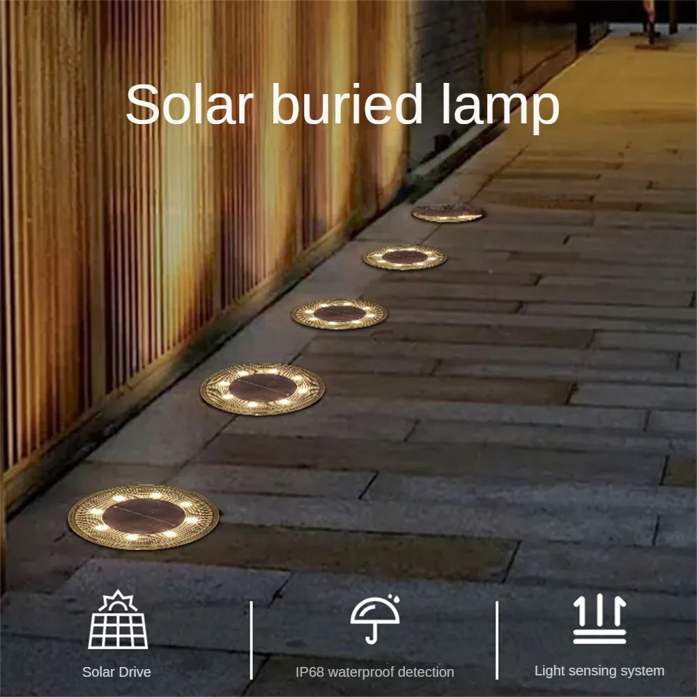 

Spotlight Buried Solar Led Lamps Buried Courtyard Lamp Garden Lawn Inserted Landscape Light Ip68 Waterproof Intelligent