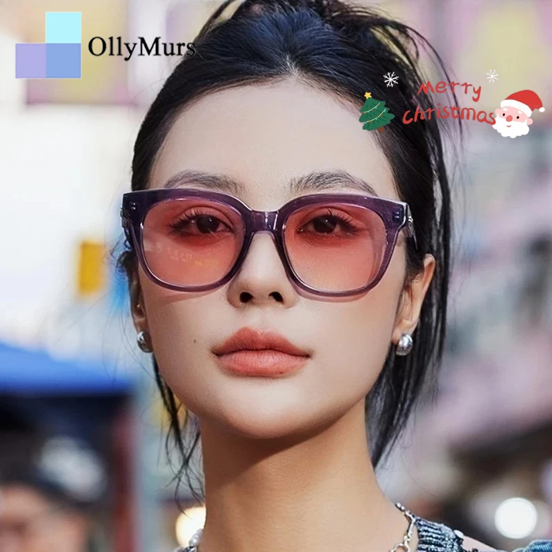 

OLLYMURS модные трендовые солнцезащитные очки TR90 в большой оправе мужские градиентные уличные поляризационные оптические солнцезащитные очки для вождения по рецепту женские