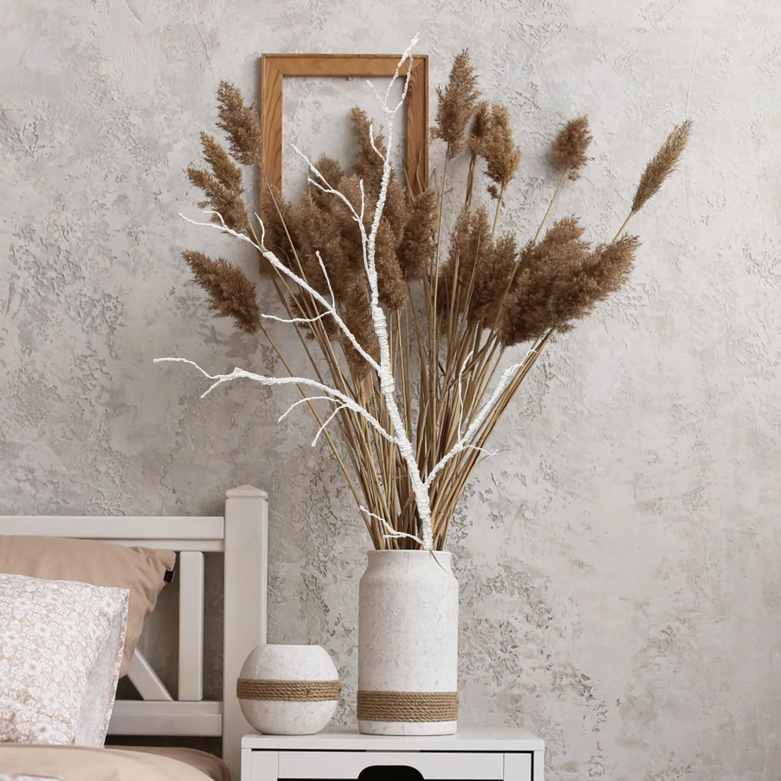 

Simulated Dead White Artificial Twigs Decorative Tree Branches Stems Decor Tree Branches for Vase Home Fall Farmhouse Fillers