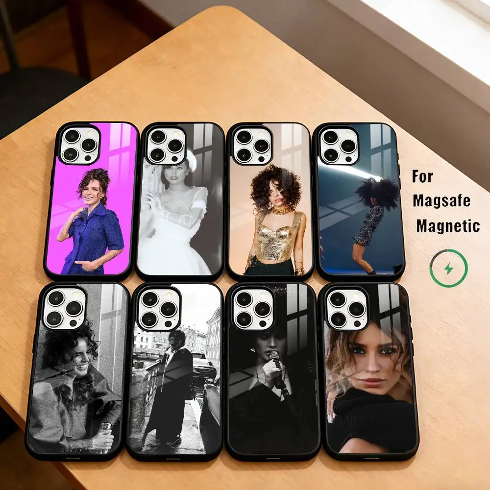 

Russian top female singer Z-Zivert Phone Case For iPhone17,16,15,14,13,12,11 Plus,Pro Magnetic with Magsafe Wireless Charging