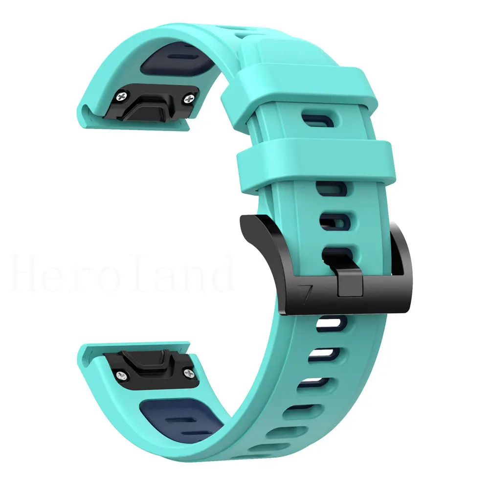 26mm WatchBand Strap For Garmin Fenix 7X 6X 6XPro 5X Easyfit Sport Silicone Wriststrap Quick Release For Garmin Fenix 3 HR Band