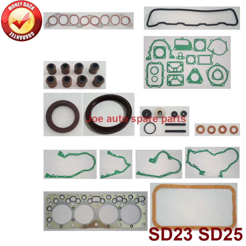 SD23 SD25 complete engine full gasket set kit for Nissan Homer/Cabstar/pick-up 720/urvan/king-cab 2289cc 2.3D 8v 1984-88