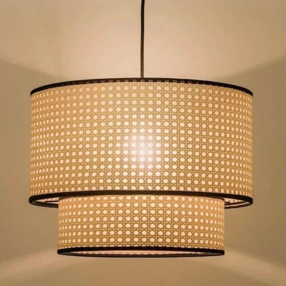 

Japanese Pastoral Style E27 Bamboo Pendant Lamps Southeast Asia Rattan Art Chandeliers Modern Handmade Living Room Bedroom Light
