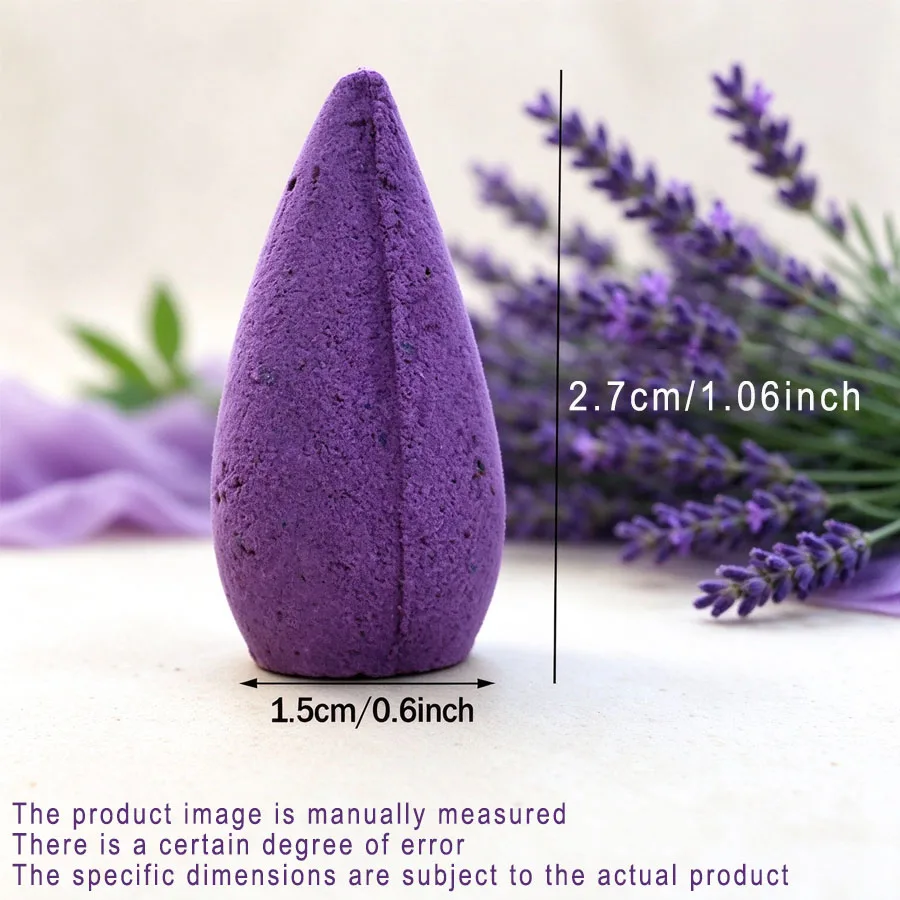 Purple lavender reflux incense has a long-lasting fragrance, suitable for families, hotels, yoga, relaxation, and eliminating od