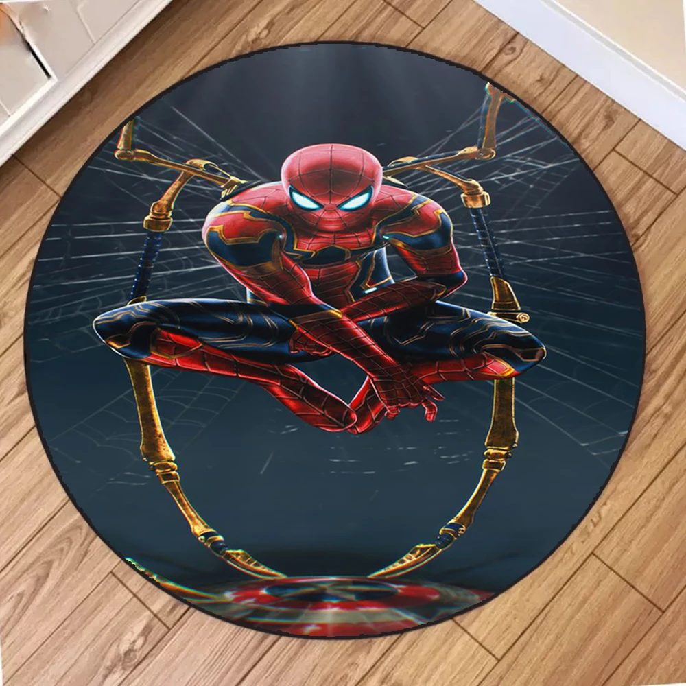 مينيسو ديزني الرجل العنكبوت المذهل حصيرة مستديرة غرفة المعيشة غرفة نوم دراسة المطبخ شرفة الباب السجاد عدم الانزلاق ديكور المنزل السجاد #3