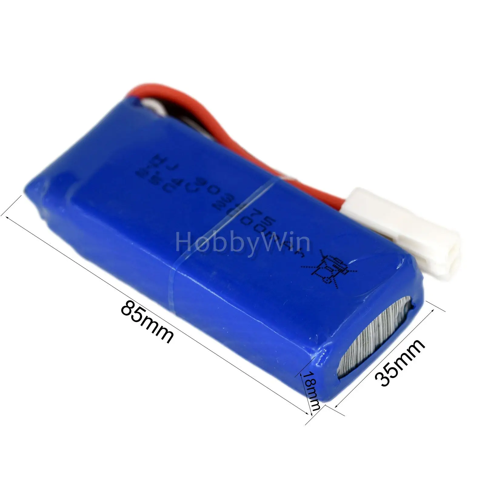 

7.4V 2S 2000mAh 25C LiPO Battery EL2P Female Plug for RC Model Airplane Helicopter Racing Car Truck Speed Boat