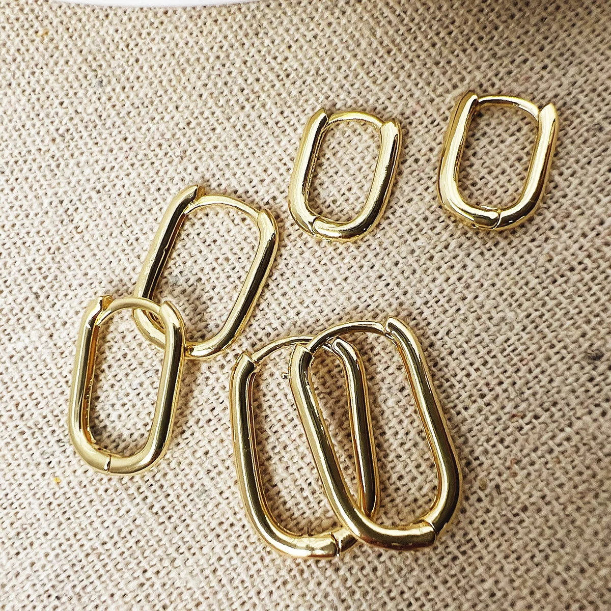 6Pcs/set Minimalist Hoop Earrings for Women Vintage Simple Copper Metal Geometric Small Earrings Punk Unisex Rock Jewelry Gifts