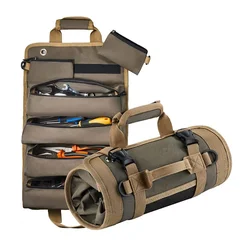 High Quality Professional Tool Bag with Multi Pocket Portable Hardware Tools Storage Roll UP Organizer Pouch for Electrician