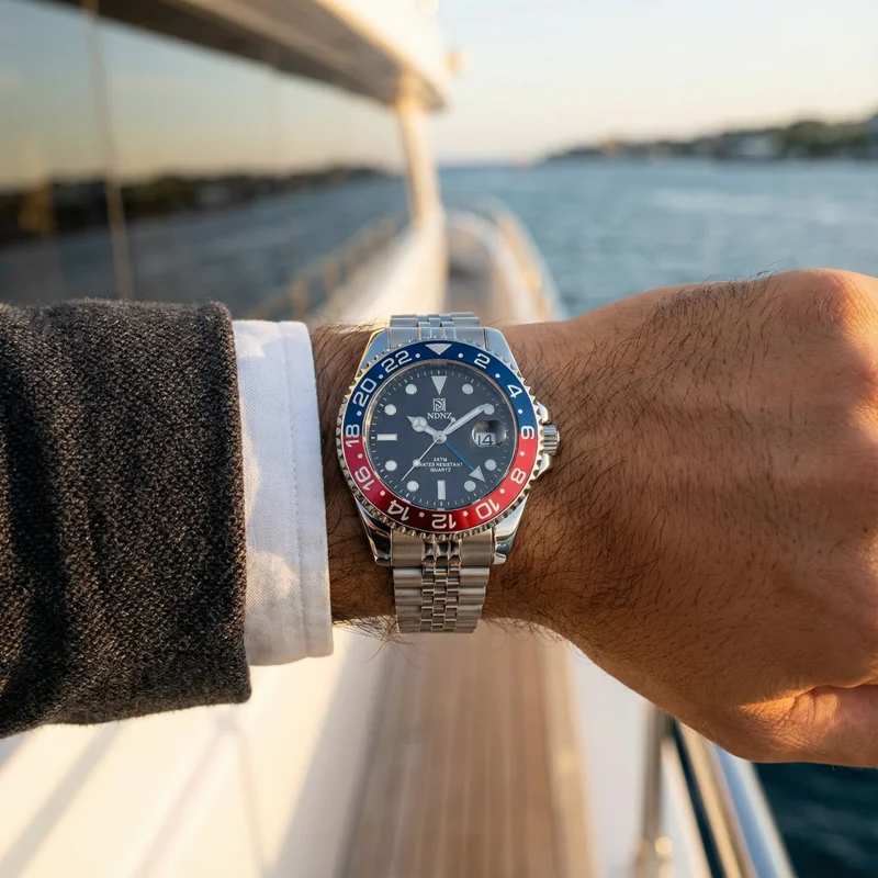 

Мужские часы NDNZ Brand 2026: модный тренд, стальной браслет, цветной циферблат, кварцевый механизм