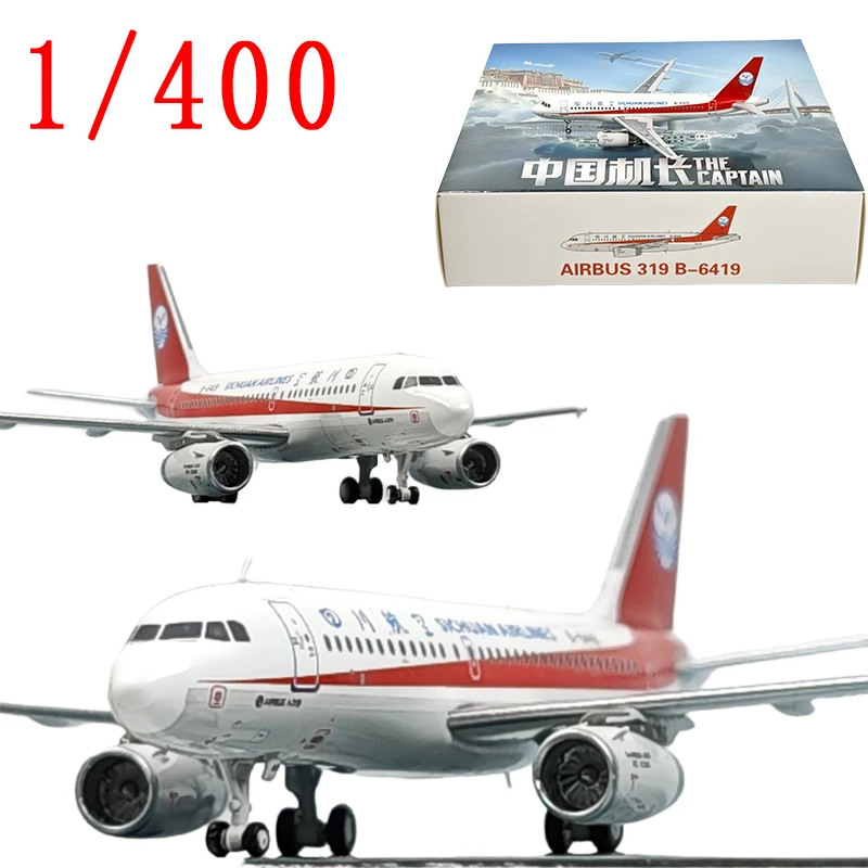 

Geministar 1:400 Sichuan Airlines Alloy Aircraft Model Airbus A319 B-6419 Flying Models Chinese Captain Airplane Collection