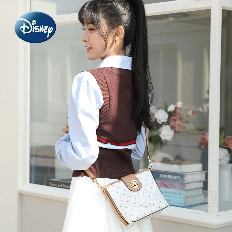 Disney Mickey New Women's Shoulder Bag Luxury Brand Original Women's Shoulder Crossbody Bag Fashion Cartoon Print Women's Bag