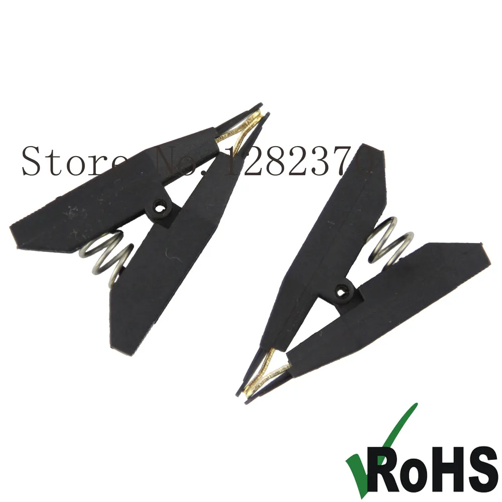 [SA] CL4875K mini four-wire Kelvin test clip LCR Milliohmmeter Kelvin clips Black 2 --10pcs/lot