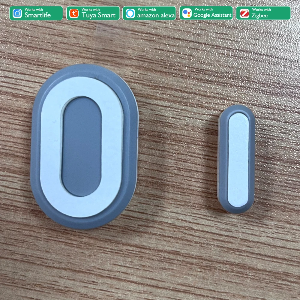 Tuya ZigBee Smart Door Sensor With Wall Mount Magnetic Alarm Open Detectors Home Security Protection Support Alexa Google Home