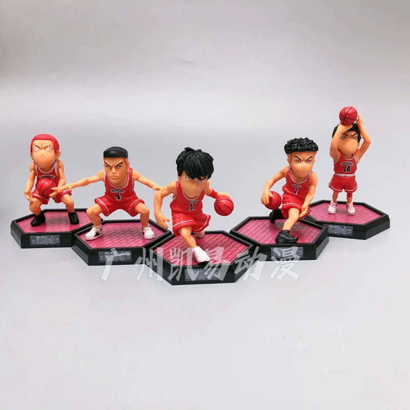 Figuras de acción de Slam Dunk, caja misteriosa de 5 piezas, venta al por mayor, Sakuragi, Hanamichi, Rukawa, kaade, Akagi, Takenori