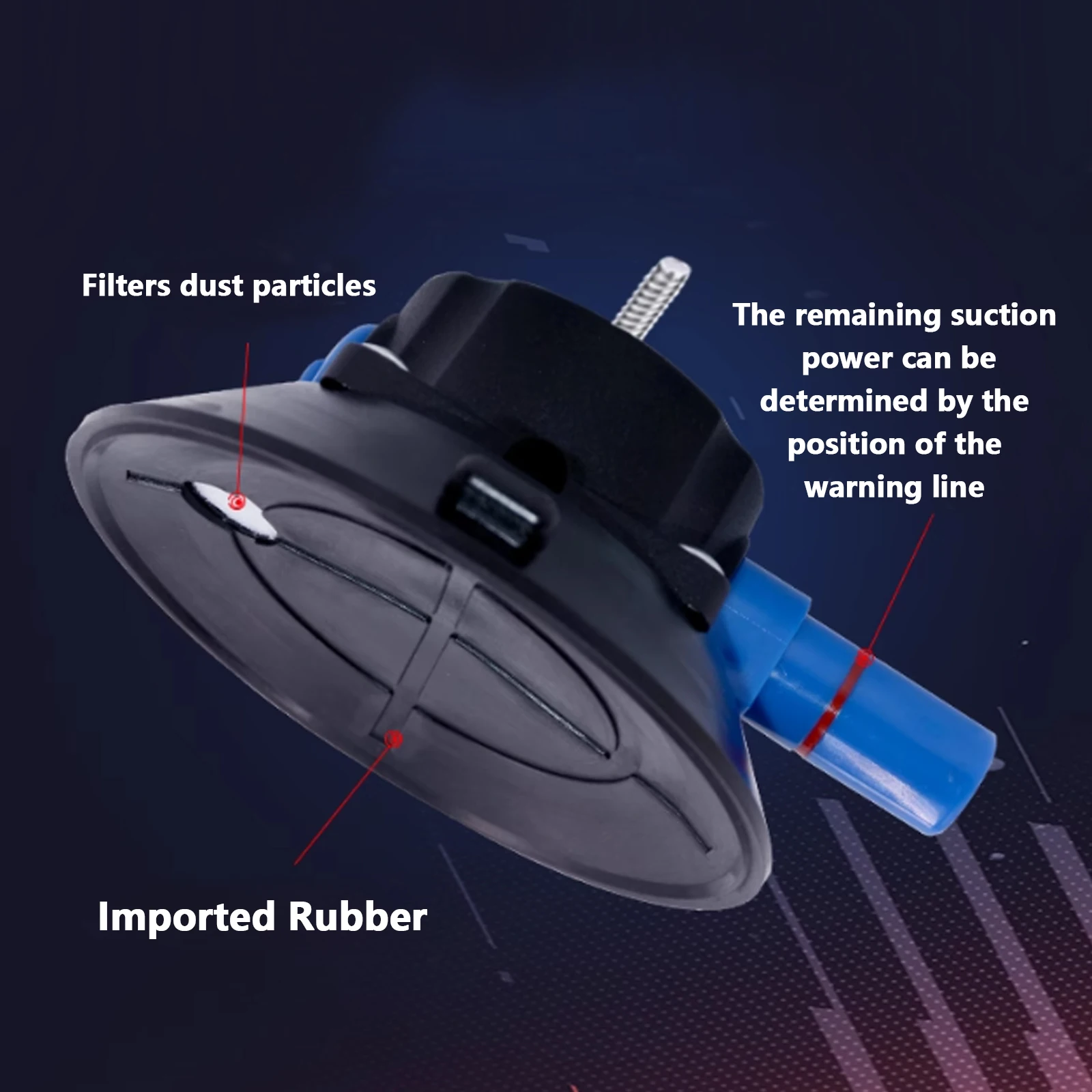 4.5/6in Vacuum Suction Cup, M6, M8, G1/4, G3/8 Threads, PDR Light Accessories, Car Camera Mounting Base