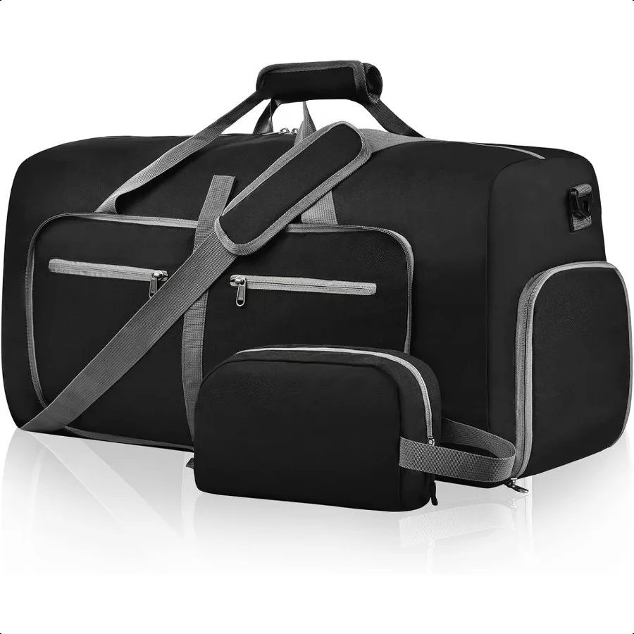 

Duffle Bag with Shoes Compartment and Adjustable StrapFoldable Travel Duffel Bags for Men Women Waterproof Duffel Bags