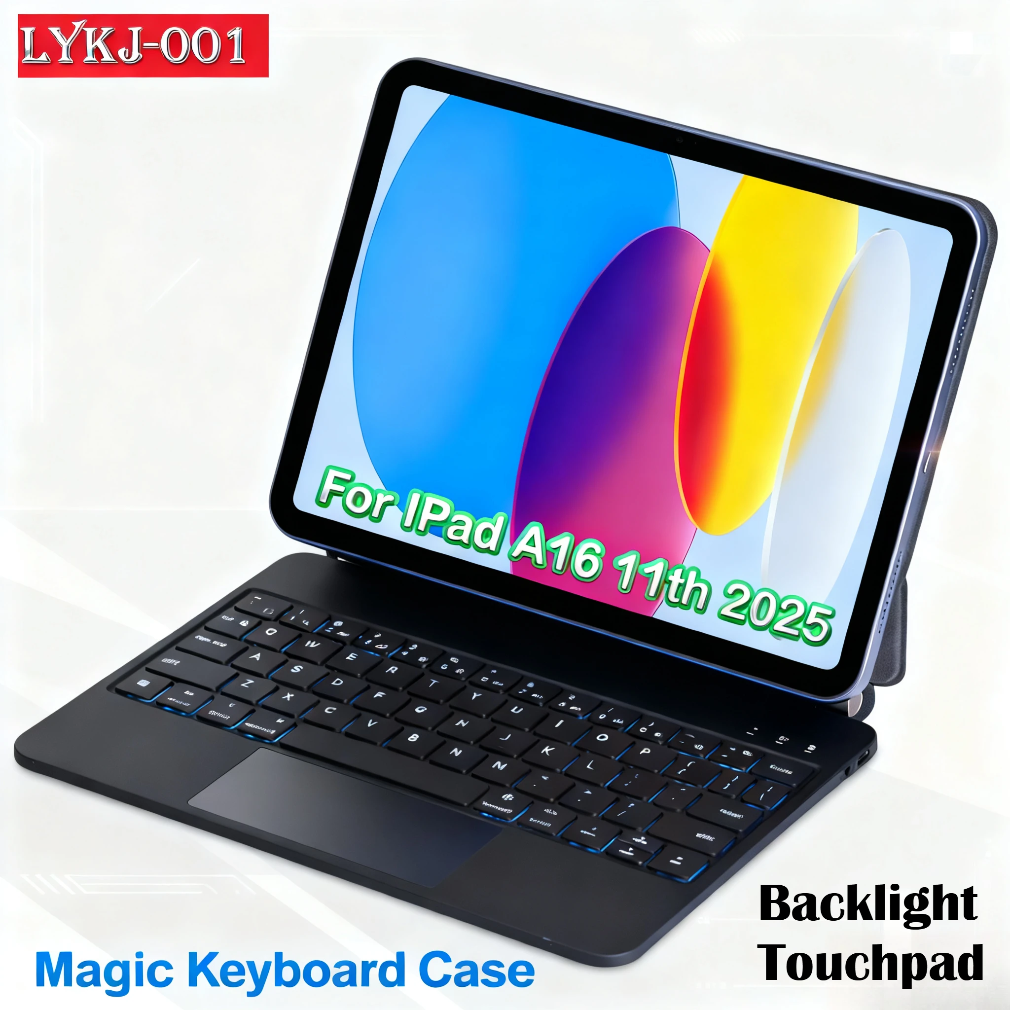 

Чехол для планшета с волшебной клавиатурой для APPLE, новинка IPad A16, 1125, 2025, 10,9 дюйма, офисная подсветка, тачпад, беспроводная Bluetooth-клавиатура, принципиально