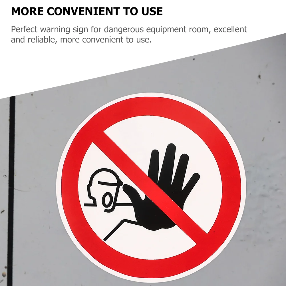 5 Pcs Warning Stickers Safety No Entrance Sign Caution Danger Decal Label Labels Machine Decals