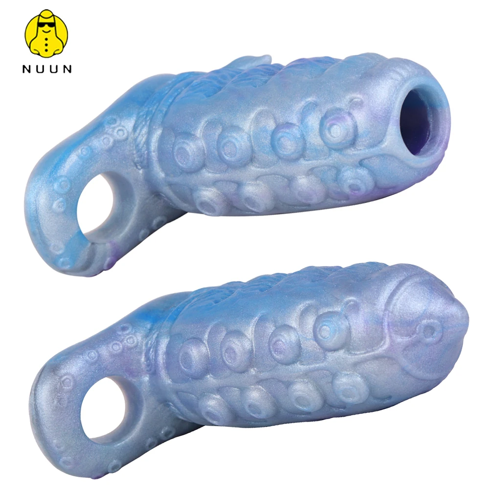 NUUN Silicone Monster Penis Sheath Wearable Animal Dildo Sleeve Sex Toy For Men Male Cock Enlargement Vaginal G-Spot Stimulator