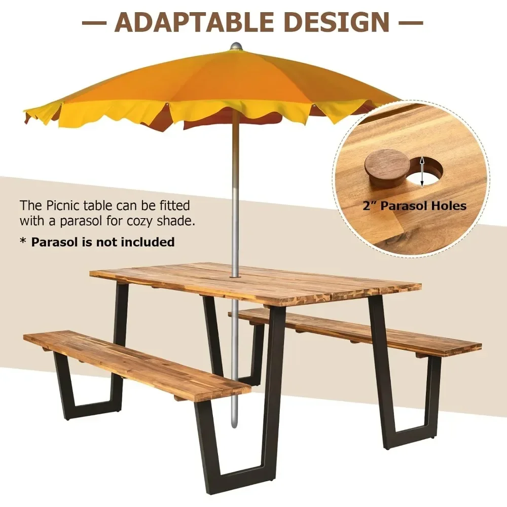 Pinic Table Large Picnic Outdoor Garden Furniture Camping