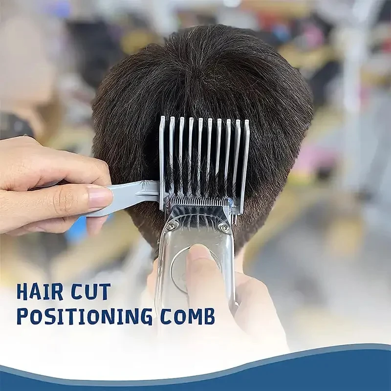 Men's gradient hairstyle comb hair cutting tool professional hair comb styling tools men flat top guide comb haircut clipper