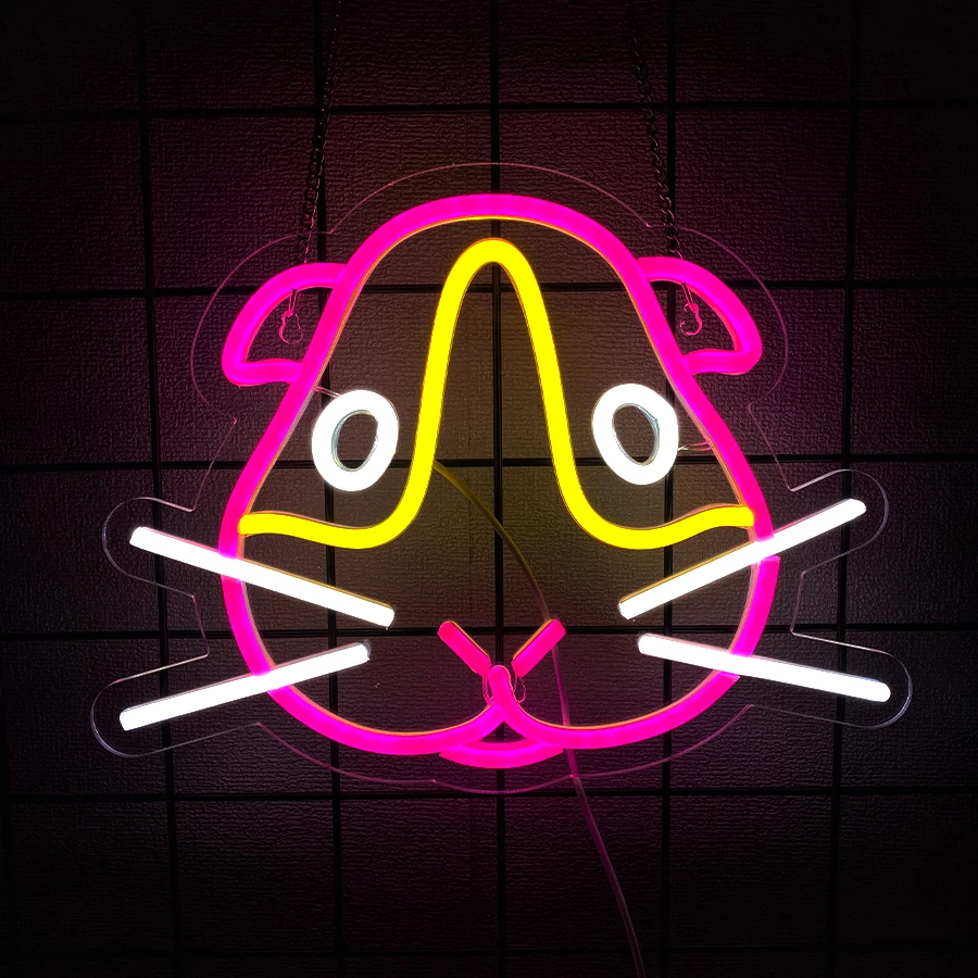Anime Led Neon Sign, Capybara Cute Icon, Used For Bedroom, Living Room, Game Room, Bar, Shop Decor, Girl'S Birthday Party Gift.