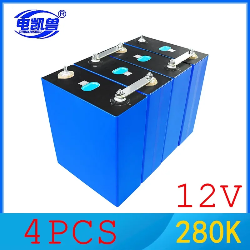 Batería recargable 280AHK de nivel A, pila Lfepo4 de 3,2 ciclos, bricolaje, Sistema solar RV, UE, EE. UU., libre de impuestos, 6000 V, 12V, 24V, original, nuevo