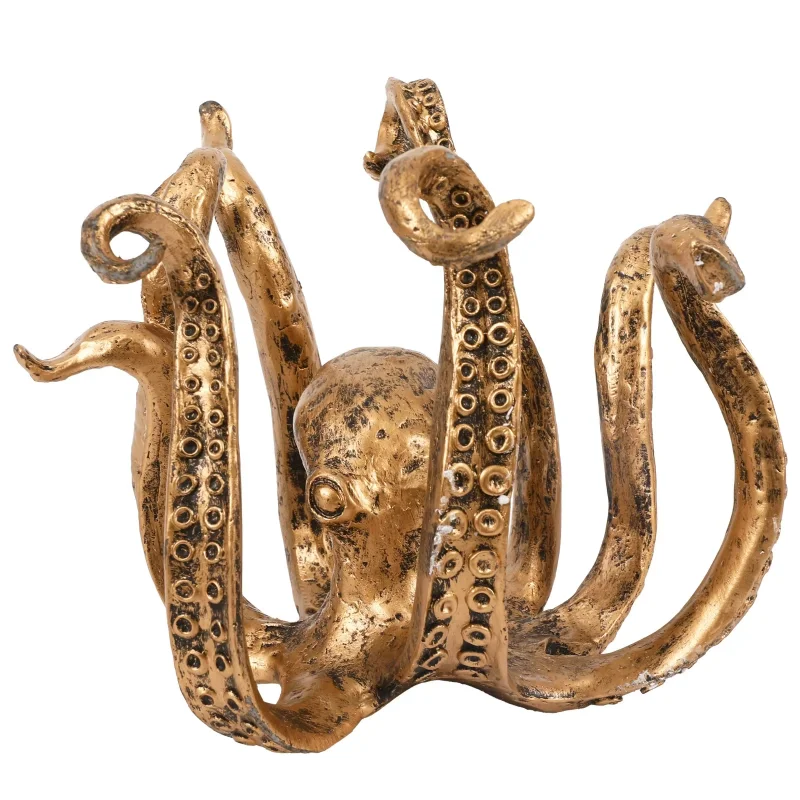 1pc Octopus Sculpture Cup Holder, Octopus Home Resin Ornament