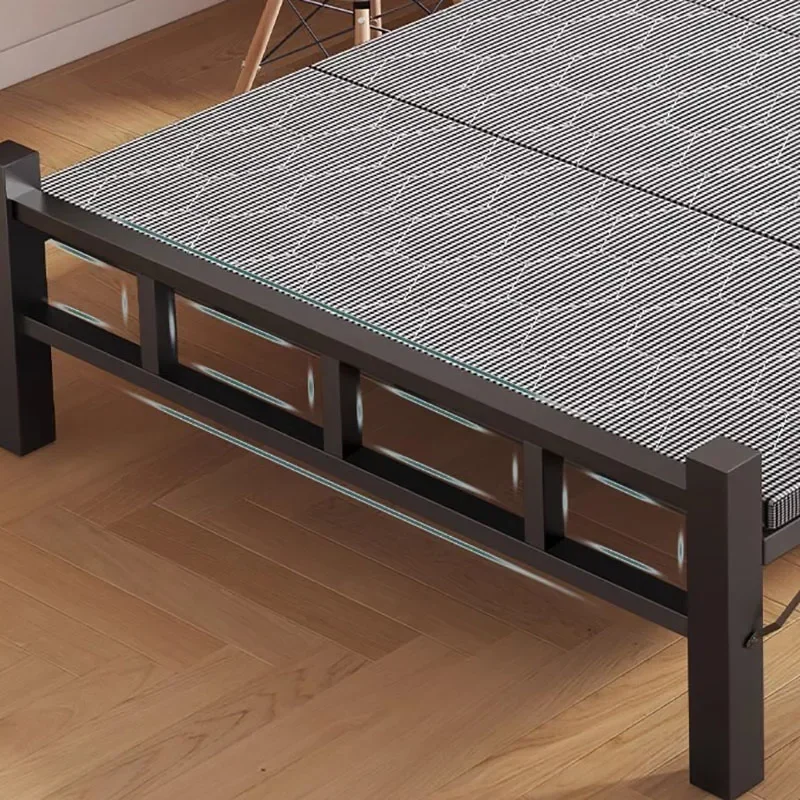 

Black Simple Bed Metal Adjustable Minimalist Free Shipping Beds Multifunctional Muebles Para Hogar Home Furniture