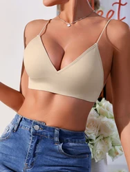 2Pcs Seamless Wireless Soft Padded Bralette Removeable Padding Bra Women Lingerie Daily Bralette