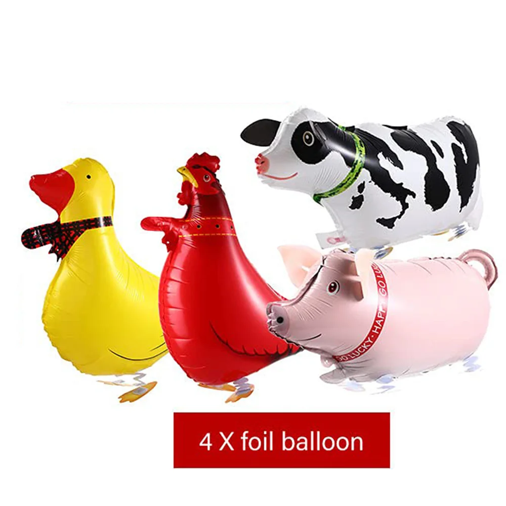 Farm Party Supplies Animal Theme Birthday Kids Gift Farm Decoration Tableware Balloon Cow Pig Sheep