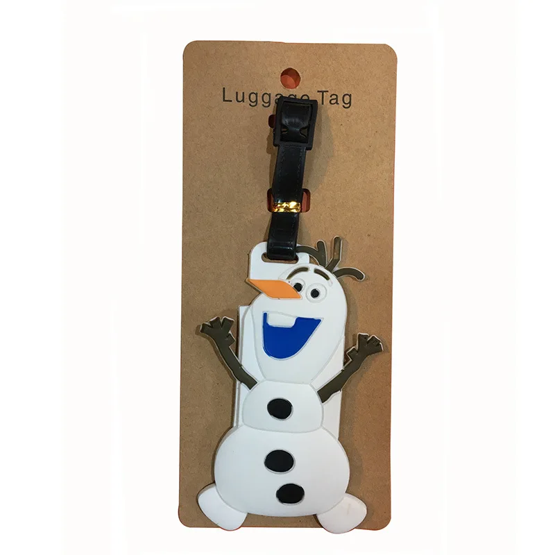 Disney Elsa Princess Travel Accessories Luggage Tag Suitcase Fashion Style Silicon Portable Travel Label ID Addres Holder