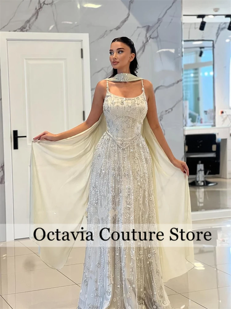 Charmeuse personnalisée paillettes scintillantes Spaghetti sangle a-ligne robes longues sur mesure Occasion femmes luxe robe de soirée