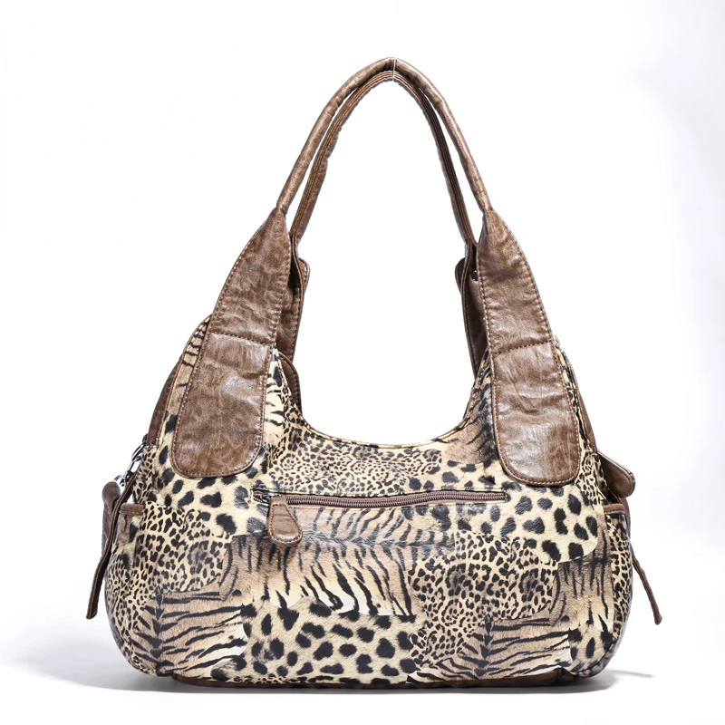 Designer Marke Mode Damen Schulter Achsel Tasche Umhängetasche Leoparden muster Handtasche große Kapazität heißer Verkauf versand kostenfrei