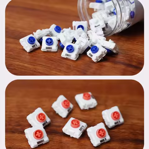 JERRZI Low Profile Short Axis custom Linear/Paragraph switch 40&plusmn;50/1.3&plusmn;0.2MM Blueberry Min /Jade axis for Lightweight keyboard