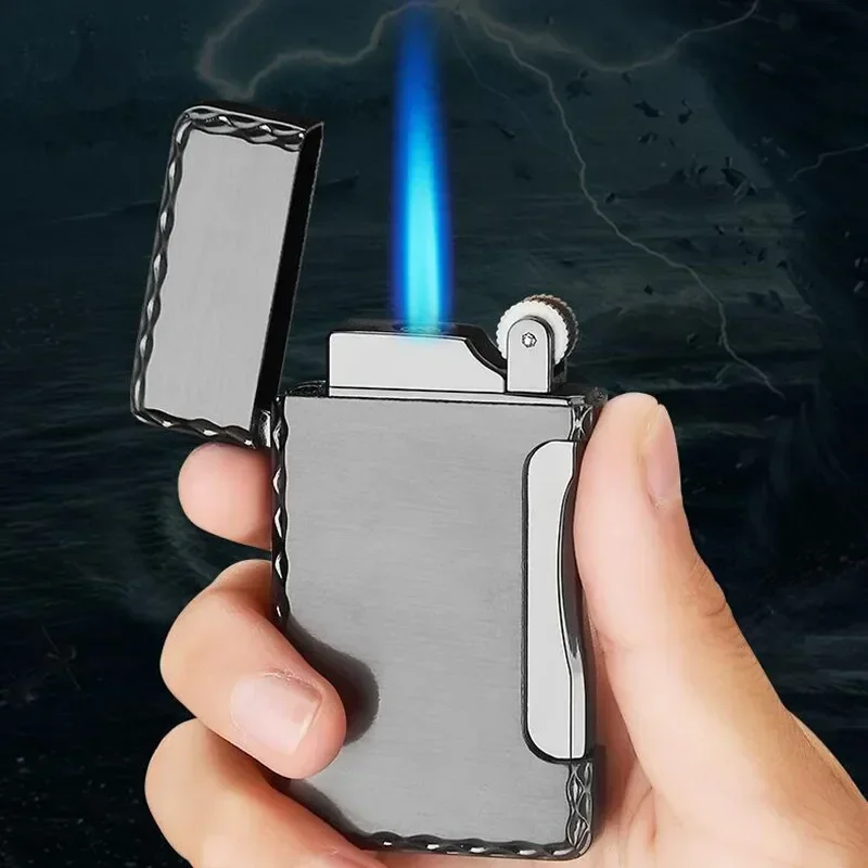 2024 New Flame Switch Turbo Jet Lighter Compact Butane Torch Metal Lighters Cigarette Accessories Gas Windproof Petrol Lighter